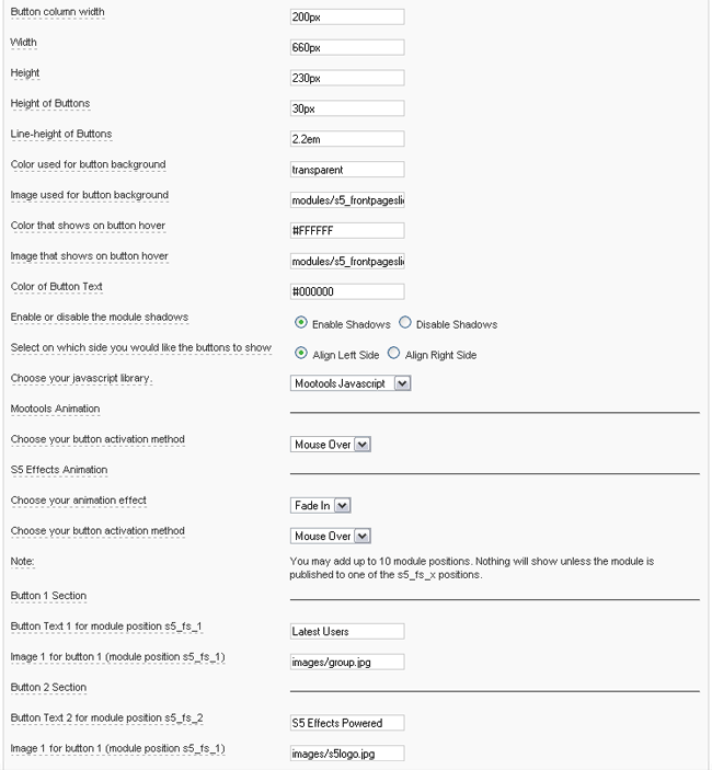 S5 Slide Admin
